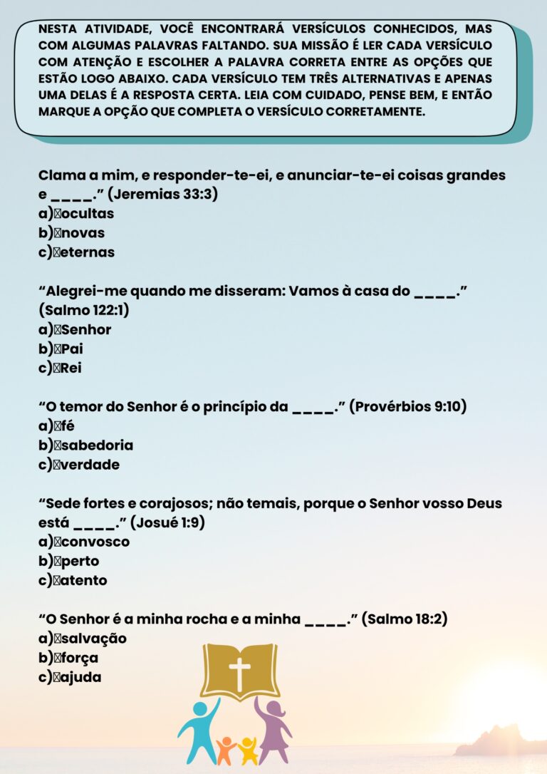 Cópia de Complete o versículo